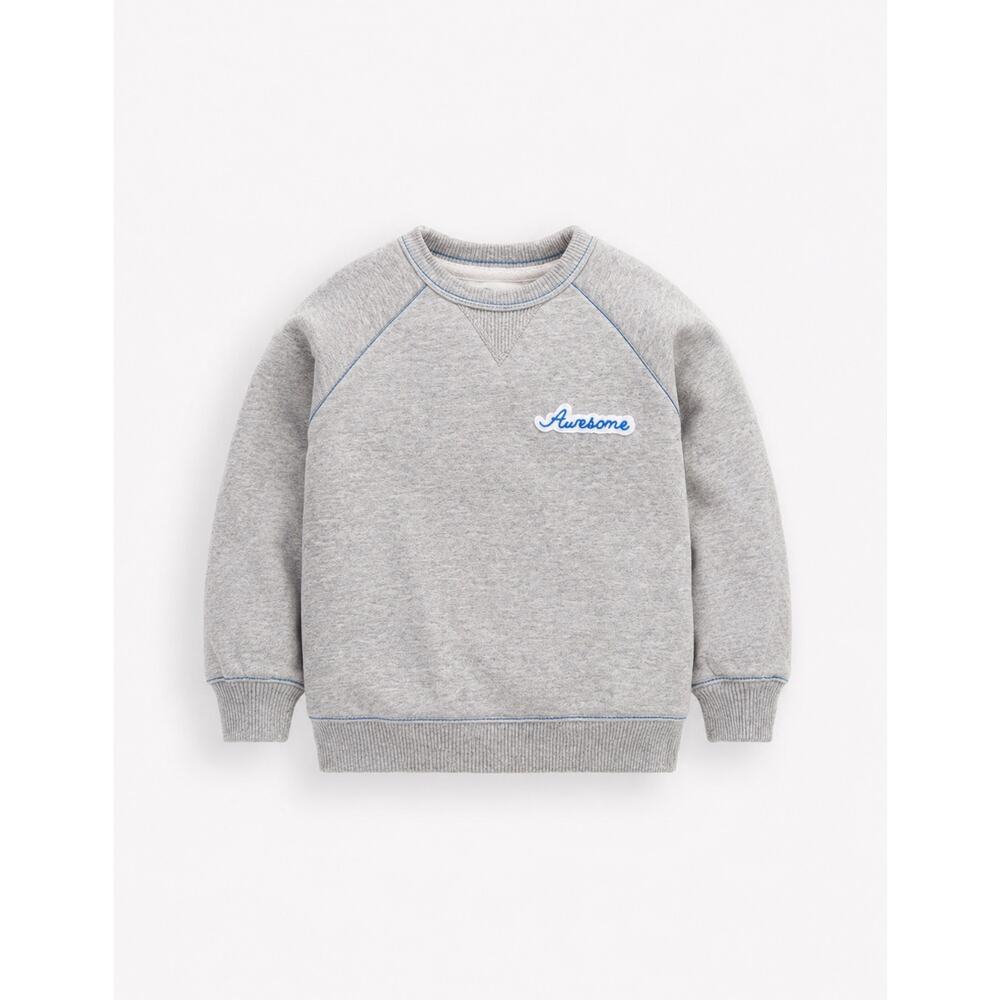 Mini Boden Gray Fleece Sweatshirt - Cozy & Stylish
